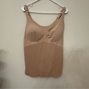 Honeylove Compression Shapewear Tank 2X Nude Built In Bra Sculpting